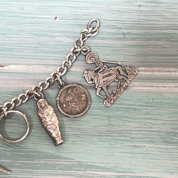 Vintage Charm Bracelet Sterling - Picture 3 of 13
